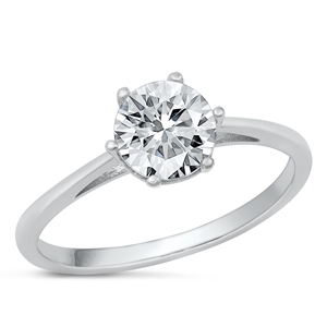 Silver CZ Ring - Solitaire