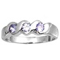 photo of Silver CZ Baby Ring with Lavender Color CZ