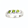 photo of Silver CZ Ring with Peridot Color Stone