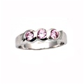 photo of Silver CZ Ring with Pink CZ