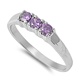 photo of Silver CZ Baby Ring with Amethyst Color CZ Stone