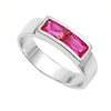 photo of Silver CZ Baby Ring with Ruby Color Stone