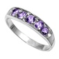 photo of Silver CZ Baby Ring with Amethyst Color CZ Stone