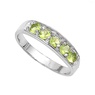 photo of Silver CZ Baby Ring with Peridot Color Stone