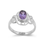 photo of Silver CZ Baby Ring with Amethyst Color CZ Stone