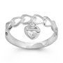 photo of Silver CZ Baby Ring - Heart