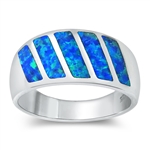 Silver Lab Opal Ring - Blue Opal