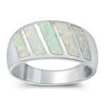 Silver Lab Opal Ring - White Opal