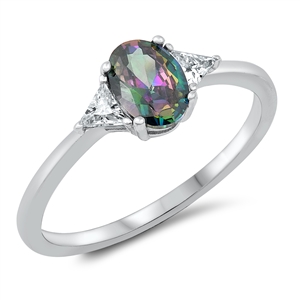 Silver Lab Opal Ring