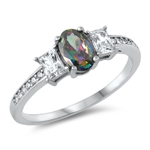 Silver Lab Opal Ring