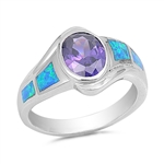 Silver Lab Opal Ring