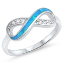 Silver Lab Opal Ring - Infinity