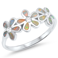 Silver Lab Opal Ring - Plumaria