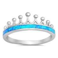 Silver Lab Opal Ring - Crown