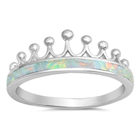 Silver Lab Opal Ring - Crown