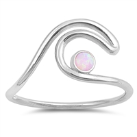 Silver Lab Opal Ring - Wave