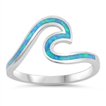 Silver Lab Opal Ring - Wave