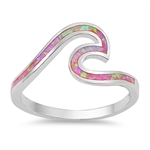 Silver Lab Opal Ring - Wave