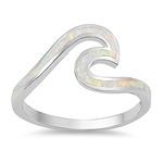 Silver Lab Opal Ring - Wave