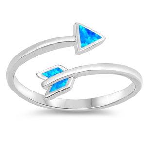 Silver Lab Opal Ring - Arrow