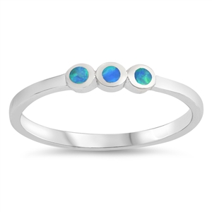 Silver Lab Opal Ring - Dots