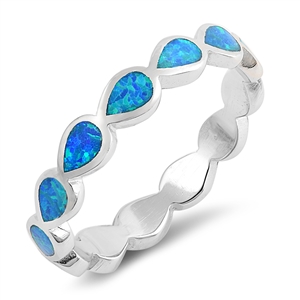 Silver Lab Opal Ring