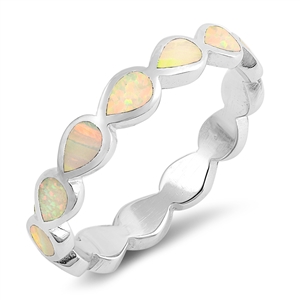 Silver Lab Opal Ring