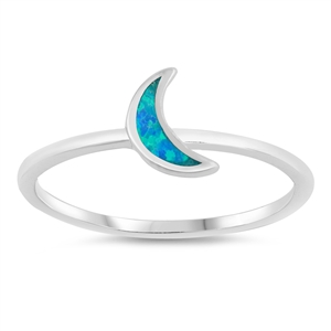Silver Lab Opal Ring - Moon