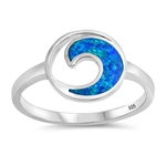 Silver Lab Opal Ring - Wave