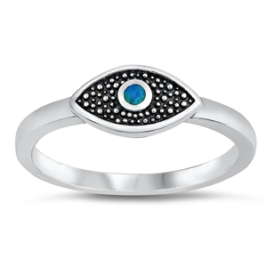 Silver Lab Opal Ring - Eye