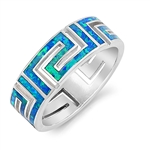 Silver Lab Opal Ring - Greek Style