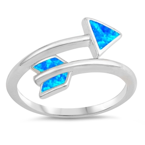 Silver Lab Opal Ring - Arrow