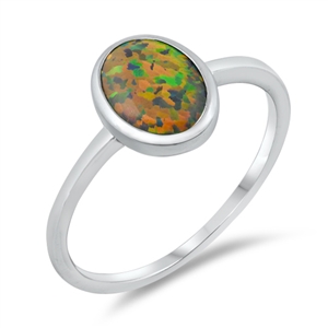 Silver Lab Opal Ring