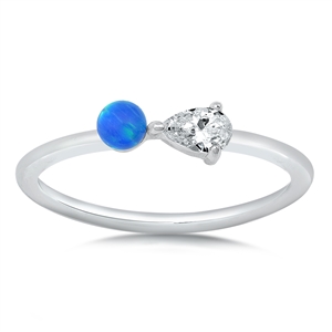 Silver Lab Opal Ring