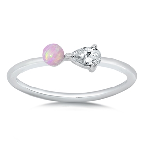 Silver Lab Opal Ring