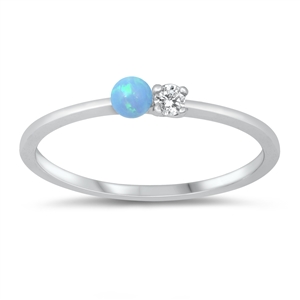 Silver Lab Opal Ring