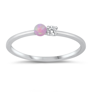 Silver Lab Opal Ring