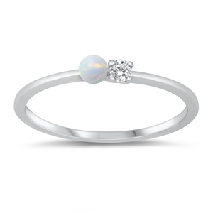 Silver Lab Opal Ring