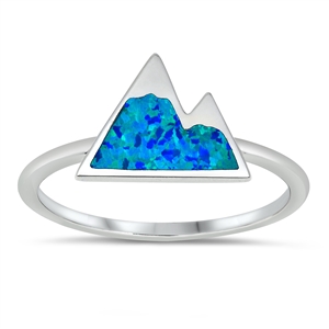 Silver Lab Opal Ring - Mountain