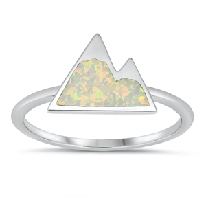 Silver Lab Opal Ring - Mountain