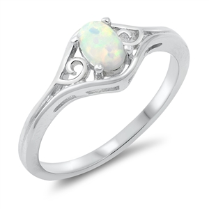 Silver Lab Opal Ring