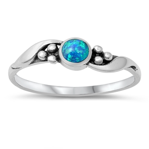 Silver Lab Opal Ring