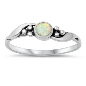 Silver Lab Opal Ring