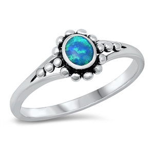 Silver Lab Opal Ring