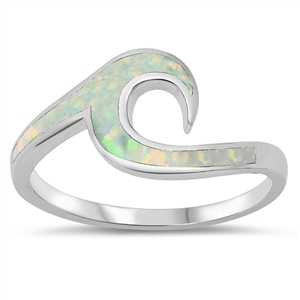 Silver Lab Opal Ring - Wave