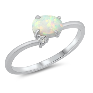 Silver Lab Opal Ring