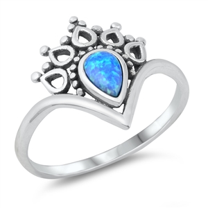 Silver Lab Opal Ring