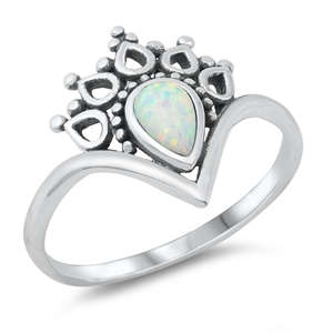 Silver Lab Opal Ring