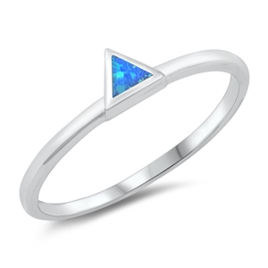 Silver Lab Opal Ring - Triangle