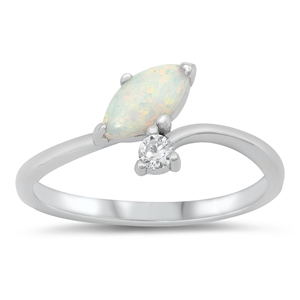 Silver Lab Opal Ring